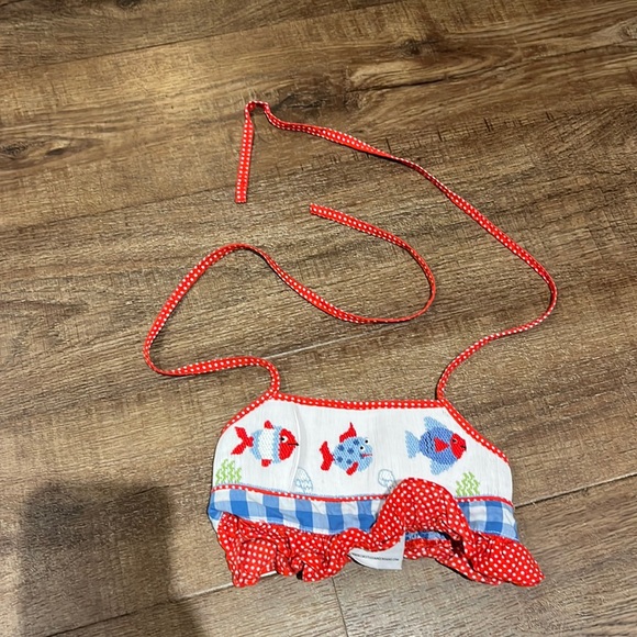 Castles & Crowns Smocked Ruffle Fish Summer Top - Picture 2 of 5